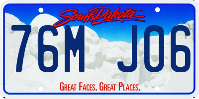 SD license plate 76MJ06