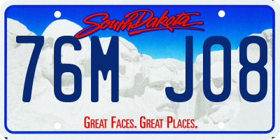 SD license plate 76MJ08
