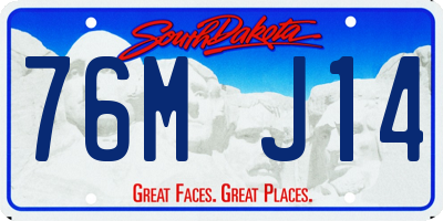 SD license plate 76MJ14