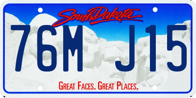 SD license plate 76MJ15