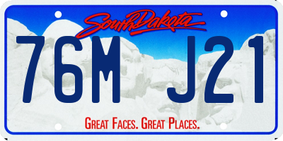 SD license plate 76MJ21