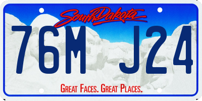 SD license plate 76MJ24