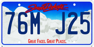 SD license plate 76MJ25