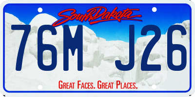 SD license plate 76MJ26