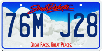 SD license plate 76MJ28