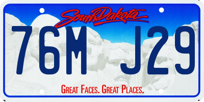 SD license plate 76MJ29
