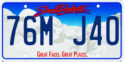 SD license plate 76MJ40