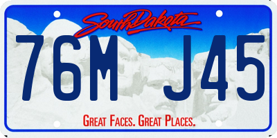 SD license plate 76MJ45