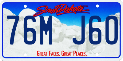 SD license plate 76MJ60