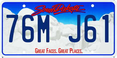 SD license plate 76MJ61