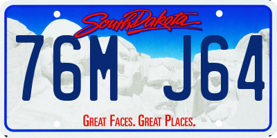 SD license plate 76MJ64