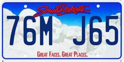 SD license plate 76MJ65