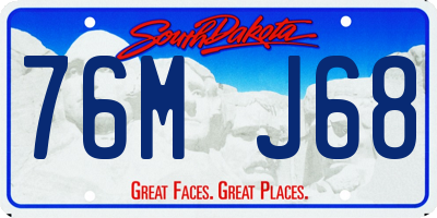 SD license plate 76MJ68