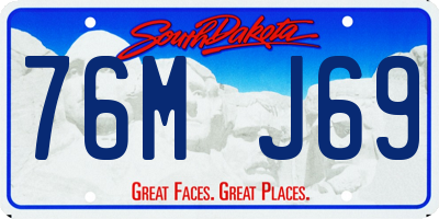 SD license plate 76MJ69