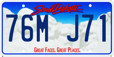 SD license plate 76MJ71