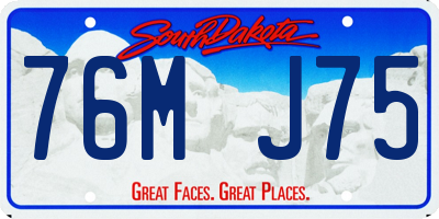 SD license plate 76MJ75