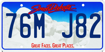 SD license plate 76MJ82