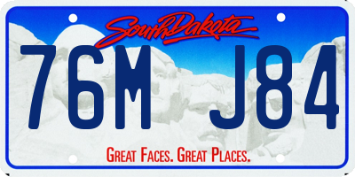 SD license plate 76MJ84
