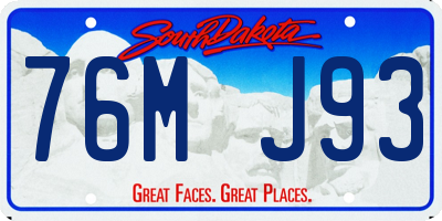 SD license plate 76MJ93