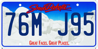 SD license plate 76MJ95