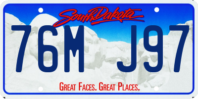 SD license plate 76MJ97