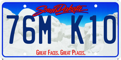 SD license plate 76MK10