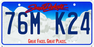 SD license plate 76MK24