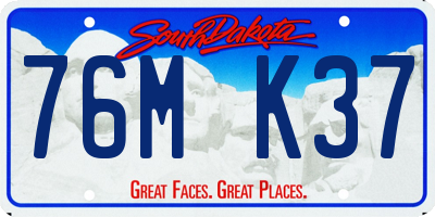 SD license plate 76MK37