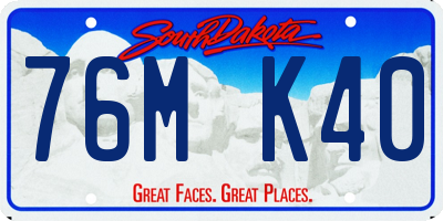 SD license plate 76MK40