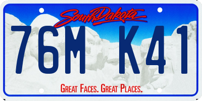 SD license plate 76MK41