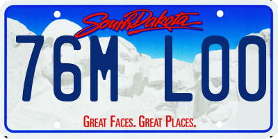 SD license plate 76ML00