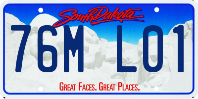SD license plate 76ML01