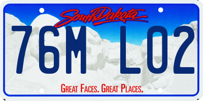 SD license plate 76ML02