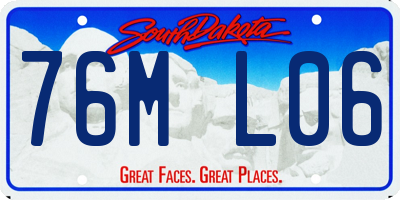 SD license plate 76ML06