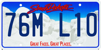 SD license plate 76ML10