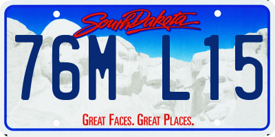 SD license plate 76ML15