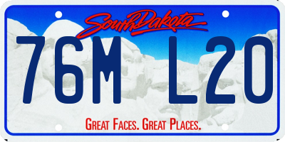 SD license plate 76ML20