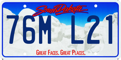 SD license plate 76ML21