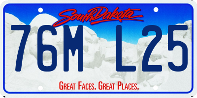 SD license plate 76ML25