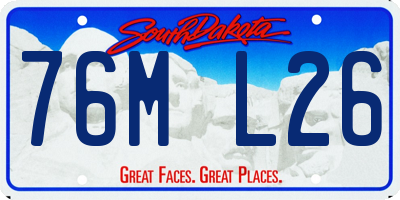 SD license plate 76ML26