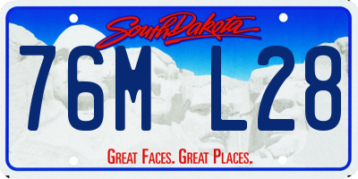 SD license plate 76ML28