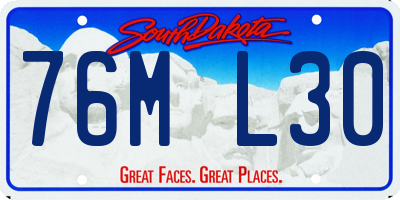 SD license plate 76ML30