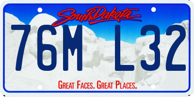 SD license plate 76ML32