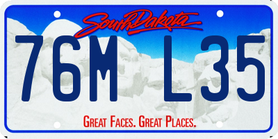 SD license plate 76ML35