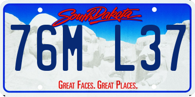 SD license plate 76ML37