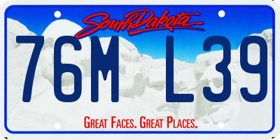SD license plate 76ML39