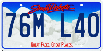 SD license plate 76ML40
