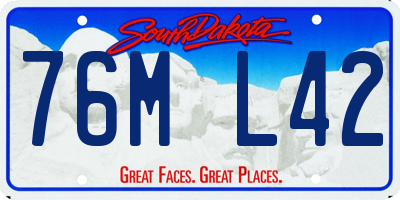 SD license plate 76ML42
