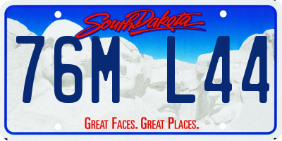 SD license plate 76ML44