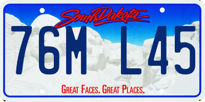 SD license plate 76ML45